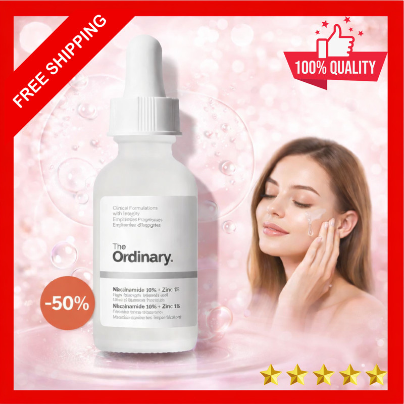 The Ordinary Niacinamide 10% + Zinc 1%, Smoothing Serum for Blemish-Prone Skin