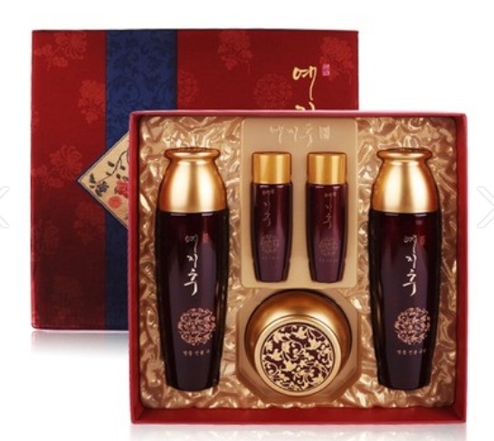 YEZIHU Red Ginseng Extract Skin Emulsion cream Set Anti Aging Wrinkle Moist