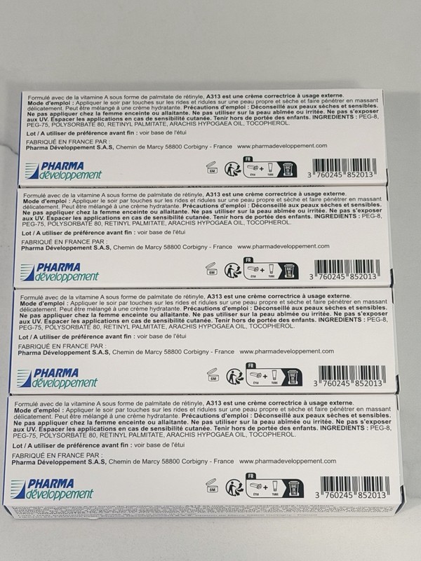 A313 Retinol Pommade 50g 4 Pack Authentic French Vitamin A Cream Made in France gallery