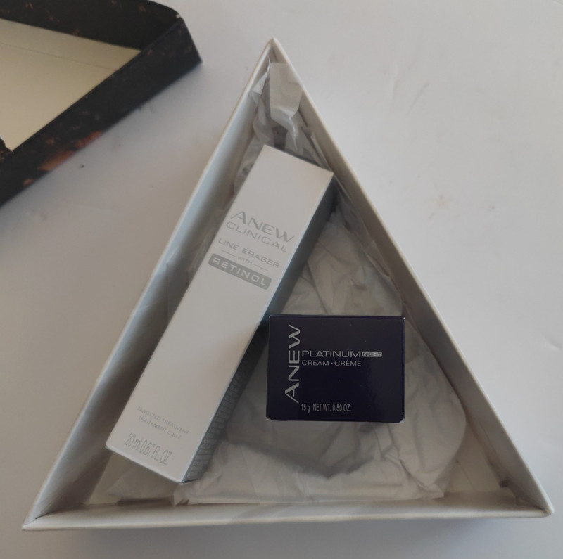 AVON ANEW PLATINUM Night Cream – TRAVEL SIZE 15 g/ .50 oz W/ 20ml Line Eraser