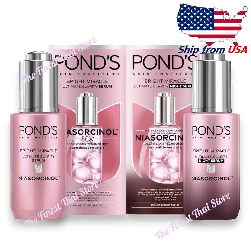 Day Serum & Night Serum Set : POND’S Bright Miracle Ultimate Clarity Serum