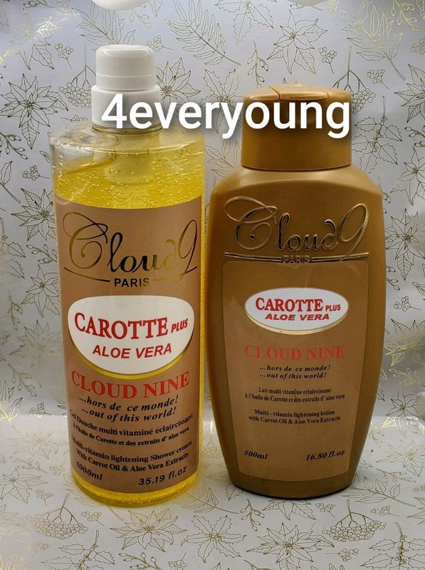 2pcs. Cloud-9 Paris multi vitamin body lotion & shower gel👌 Carotte & aloe vera