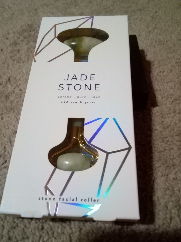 Jade Stone Facial Roller 2 Sided With Large & Small Rollers Anti-aging