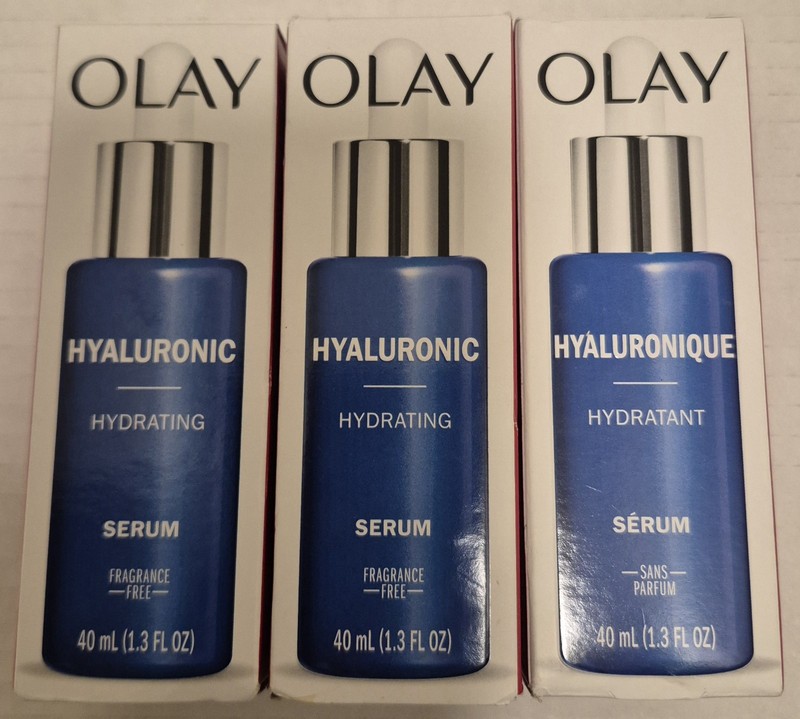 😊3 Pk Olay Hyaluronic Hydrating Serum FF 1.3Fl Oz Ea No Exp New & Unused😊