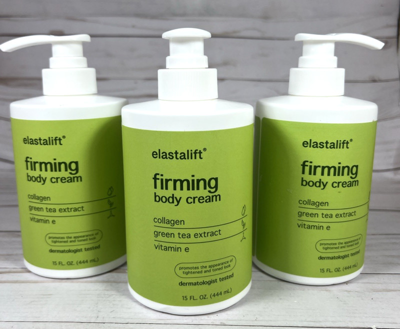 Elastalift Firming Body Cream Green Tea Extract Collagen Vitamin E 15oz (3Pack)