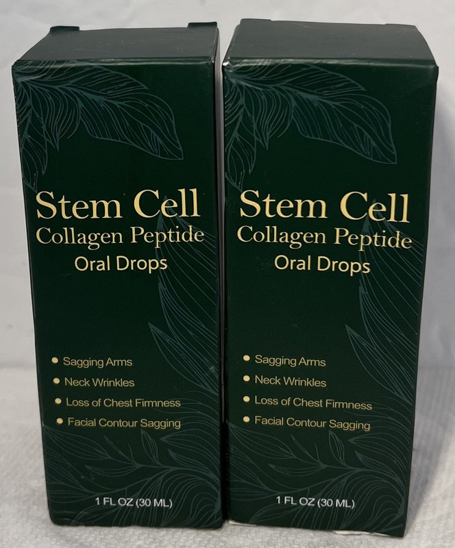2-Stem Cell Collagen Peptide Oral Drops Firm, Sagging Skin, Reduce Wrinkles 30ml