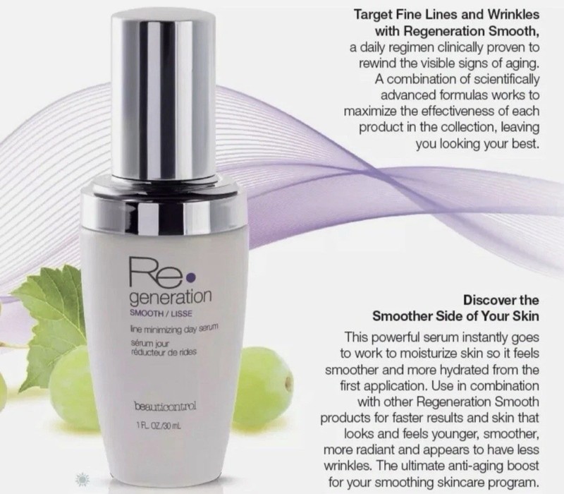 Beauticontrol Regeneration Smooth Line Minimizing Day Serum 1 Fl Oz Full Size