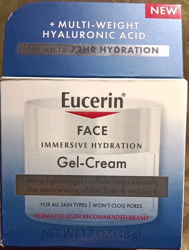 2 EUCERIN FACE IMMERSIVE HYDRATION GEL-CREAM & Q10 REVITALIZE DAILY CREAM! 1.7OZ gallery