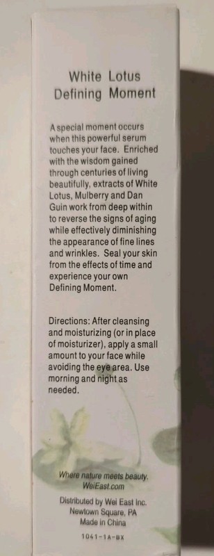 Wei East White Lotus Defining Moment Correcting & Finishing Serum 1.18Fl Oz/34ml gallery