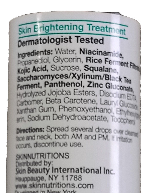 Skin Nutrition Niacinamide 5% + Squalane Serum 1 oz Softens Brightens Sooth NEW! gallery