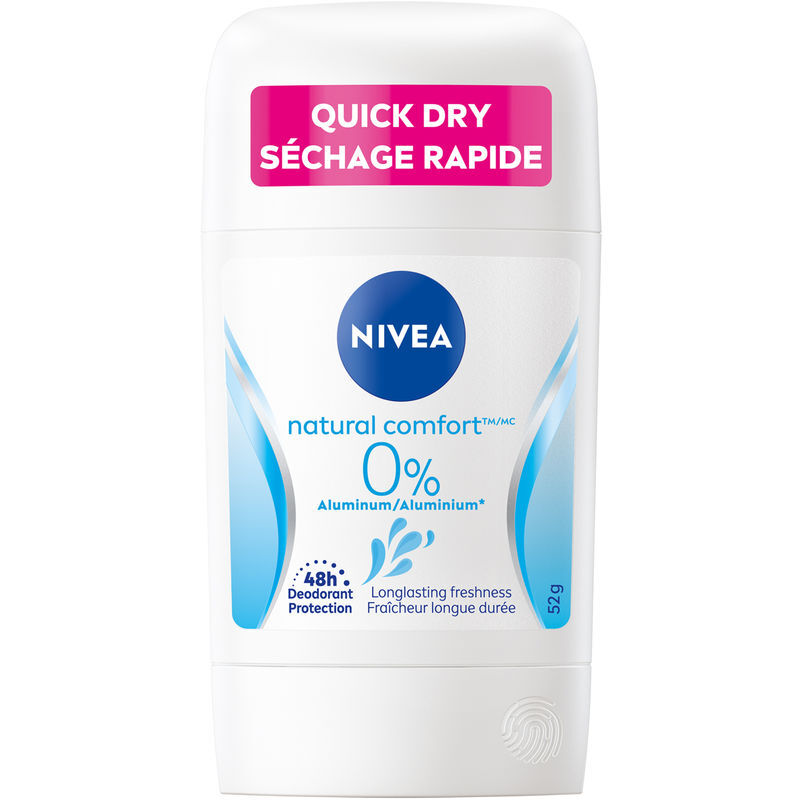 Nivea Natural Comfort Aluminum Free Deodorant Stick Long-Lasting Fresh 51g NEW