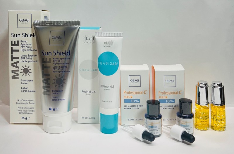 OBAGI Sunshield SPF50-Retinol 0.5-C-10%-Daily Hydro Drops 6pcs Set BRAND NEW