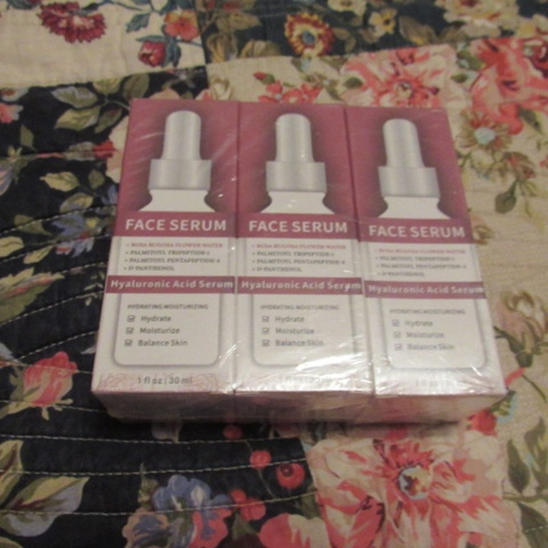 Lot 3 SEALED Lakibole HYALURONIC ACID SERUM MOISTURIZING FACE ANTI-WRINKLE 1 OZ