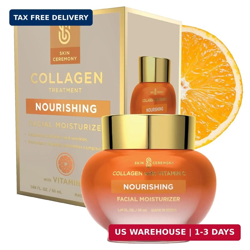 Collagen & Vitamin C Moisturizer – Brightens Skin, Reduces Fine Lines & Wrinkles