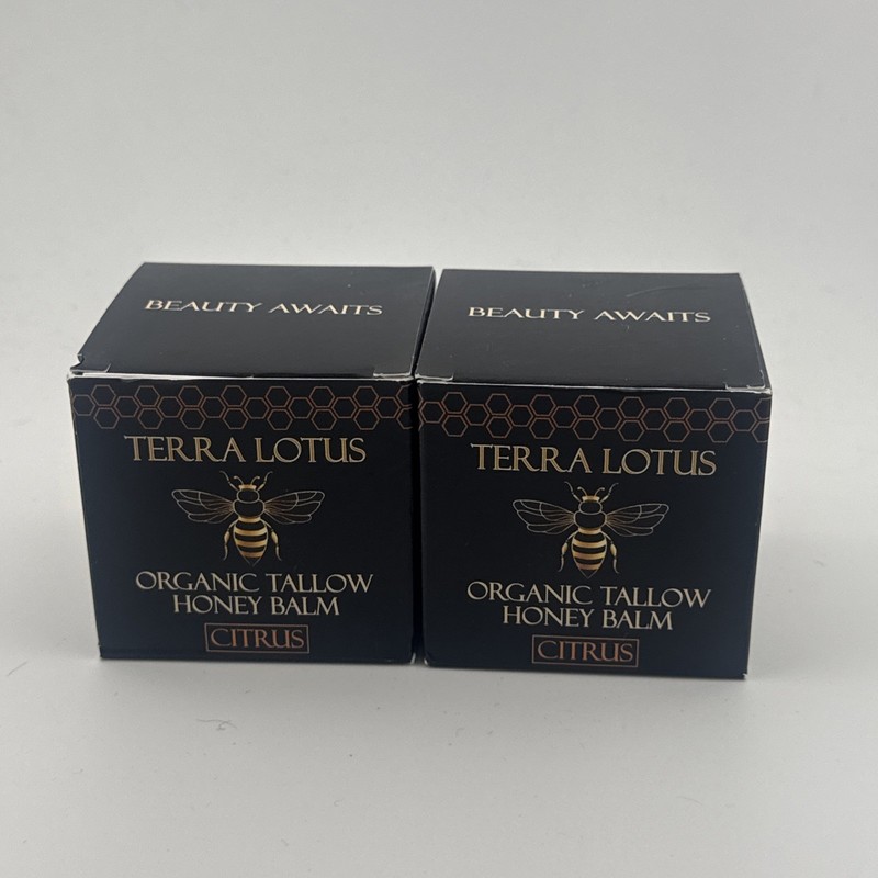 2 Pack Terra Lotus Organic Tallow Honey Balm Citrus 2 Oz Each