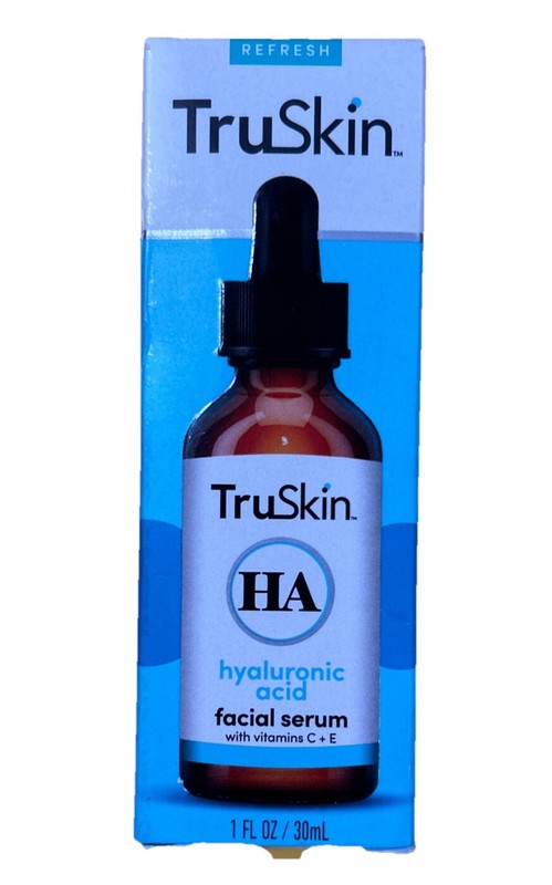 TRUSKIN Hyaluronic Acid Facial Serum with Vitamins C + E New in Box 1 oz (30 mL)