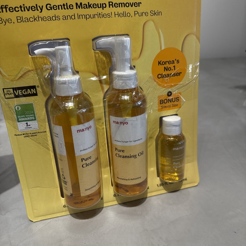 Manyo Pure Cleansing Oil 3 PC Set 6.7 oz + 1.8 pz 1 200ml, 1x 150ml + 55ml gallery