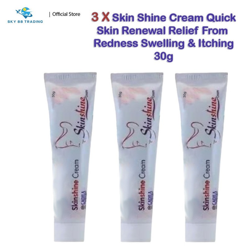 3x Skin Shine Cream Quick Skin Renewal Relief From Redness Swelling &itching 30g