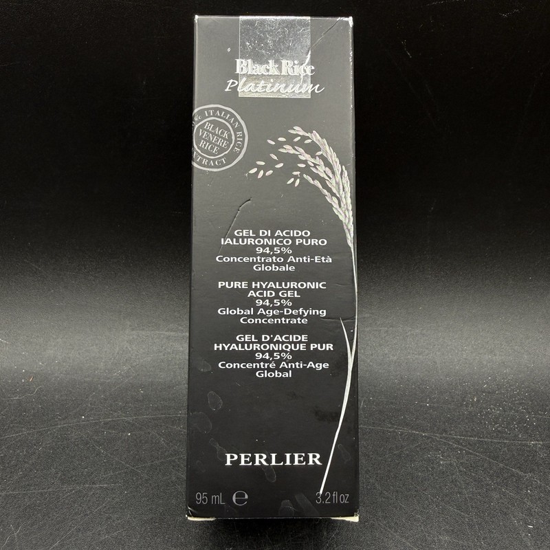 Perlier Black Rice Platinum Pure Hyaluronic Acid Gel 3.2 fl. oz. 95 ml Sealed