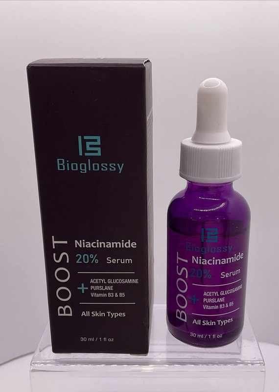 Bioglossy Niacinamide 20% Boost Serum Vitamin B3 B5 All Skin Types 30ml