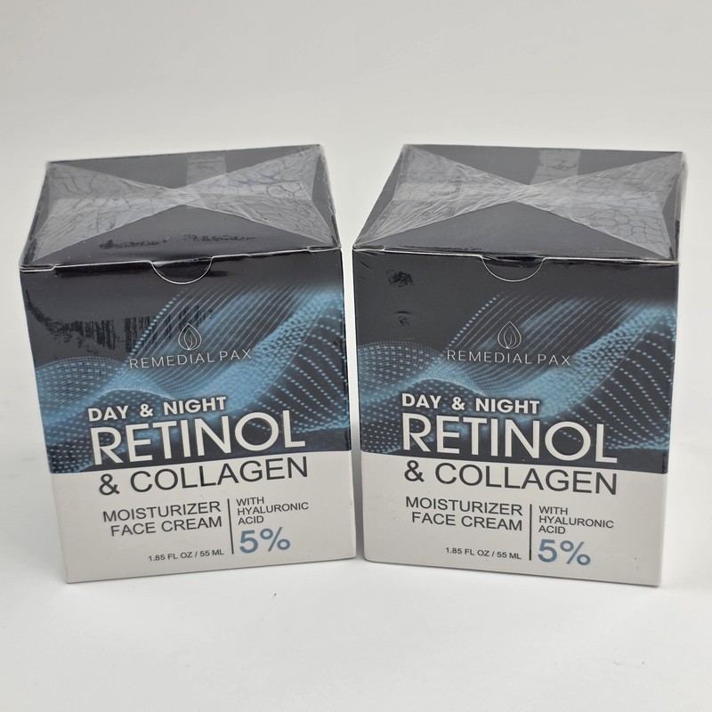 Remedial Pax Day & Night Collagen & Retinol Cream 1.85oz/ea (2) Exp. 2027 New