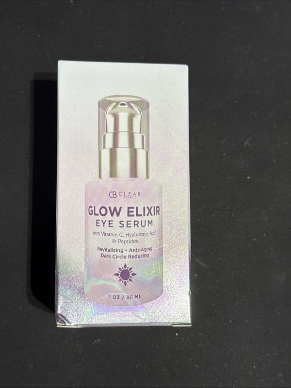 Clear Beauty Glow Elixir Vitamin C & Hyaluronic Acid Under Eye Serum 1oz