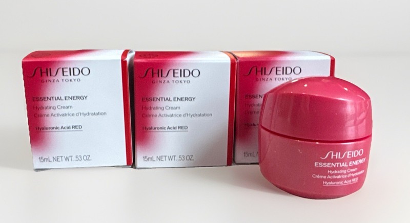 3 SHISEIDO ESSENTIAL ENERGY HYDRATING DAY CREAM – .53 Oz Ea = 1.6 Oz Total – NIB