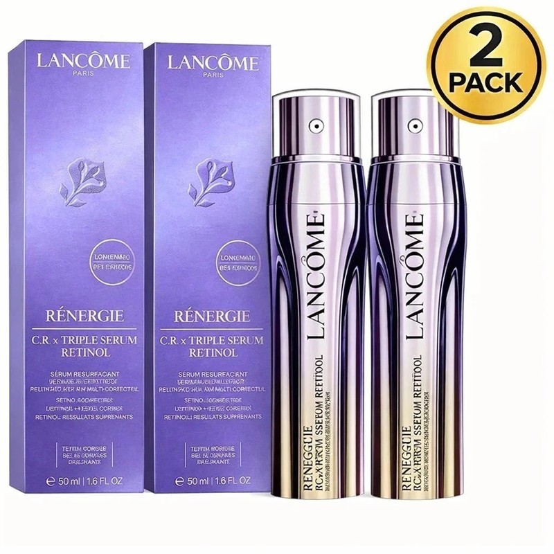 2 Pack Lancôme Renergie C.R.x Triple Retinol Serum 1.7oz/50mL New Sealed