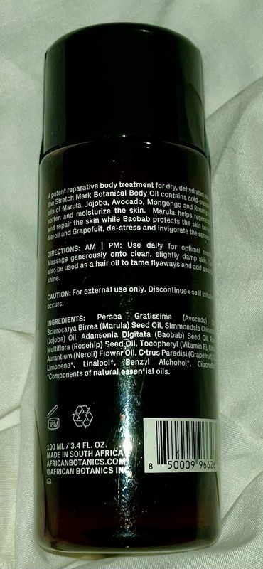 African Botanics Stretchmark Botanical Body Oil 3.4 fl oz Reparative Treatment gallery