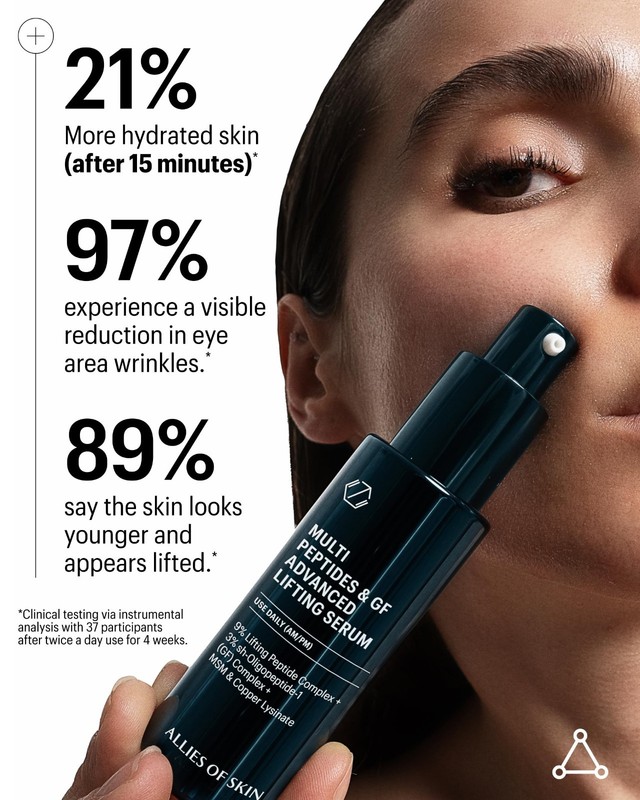 Allies of skin Multi Peptides and Growth Factor Advanced Lifting Serum 1oz NIB gallery