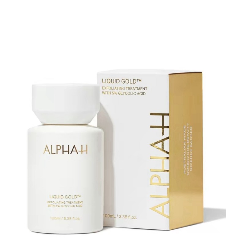 Alpha-H Liquid Gold Exfoliating Treatment 5% Glycolic Acid Brighten, 3.38fl Oz