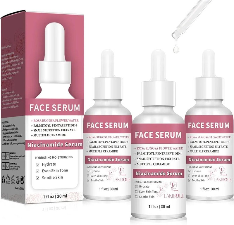 LAKIBOLE 3 Pack 5% Niacinamide Serum with 5% Damascus Rose Floral Water…