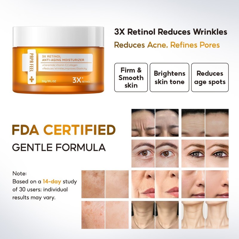 TRIO Set Papa Feel Retinol Anti-Aging Cream and Serum and 5D PEPTIDE Eye Cream gallery
