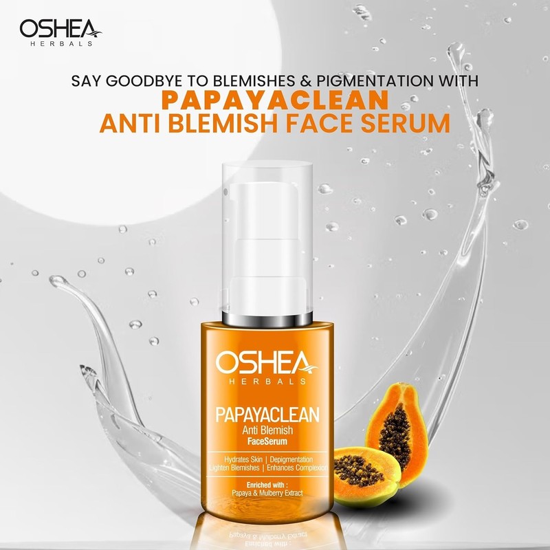 Oshea Papayaclean Anti Blemish Face Serum for Men & Women 30ml Boosts Natural gallery