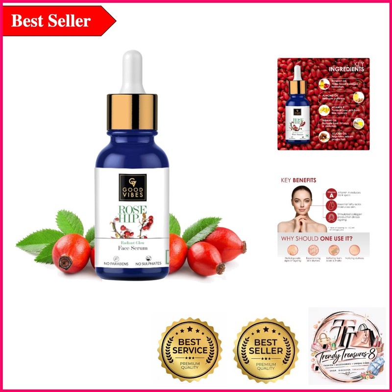 Rosehip Vitamin E Hydrating Serum for Bright, Youthful Skin