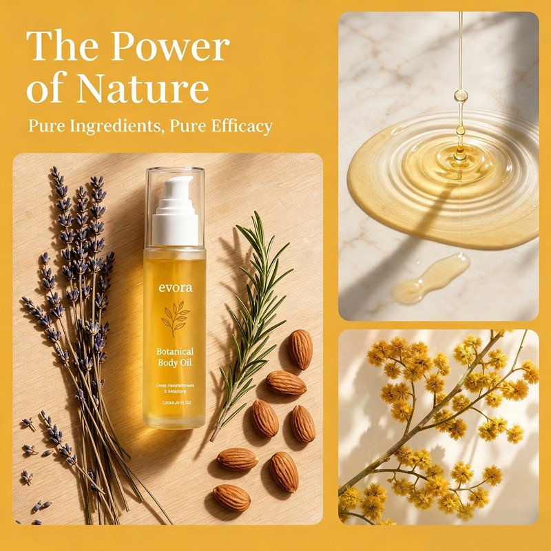 Evora Botanical Body Oil 120ml Lightweight Moisturizing Oil for Dry Skin gallery