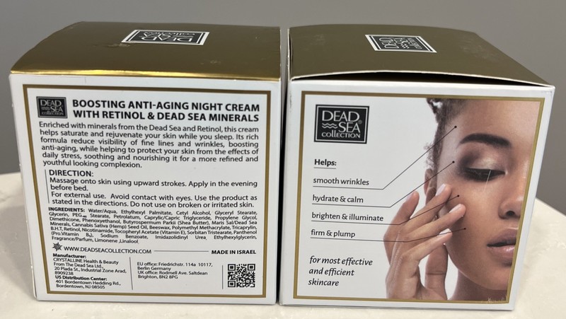 2pack Of Dead Sea Night Cream Anti Aging Retinol Dead Sea Minerals 1.69 Fl Oz gallery