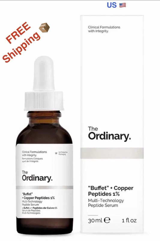 The Ordinary Buffet + Copper Peptides 1% Serum - (2) PACKS x 1 oz NEW - SEALED gallery