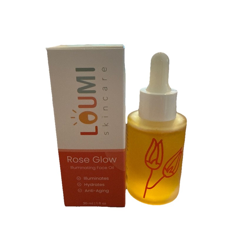LOUMI Skincare Rose Glow Rosehip Lightweight Botanical Face Oil 20ml BRAND NIB