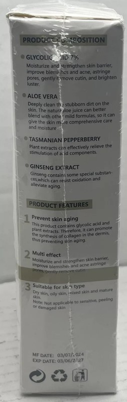 2 Pack Glycolic Acid 7% Toning Solution. 100 ml 3.38 fl oz New Sealed Exp: 4/27 gallery