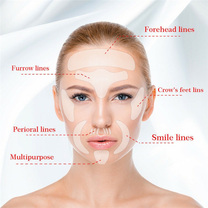 16Pack Soft Anti Wrinkle Silicone Sticker Face Forehead Neck Eye Pad Patches t gallery