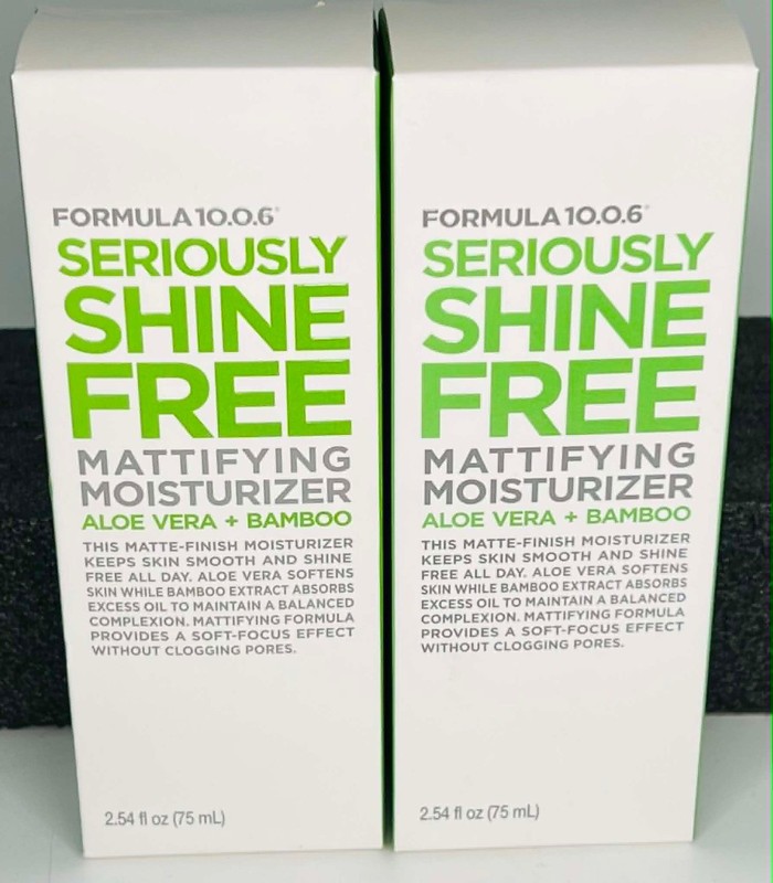 (2) Formula 10.0.6 Seriously Shine Free Mattifying Moisturizer ~ 2.54 fl oz each