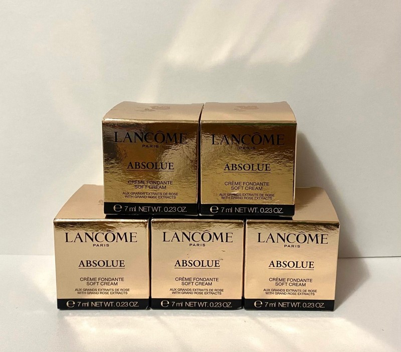 NEW IN BOX Lancome Absolue Soft Cream with Grand Rose Extracts 7 ml x 5 (LOT)