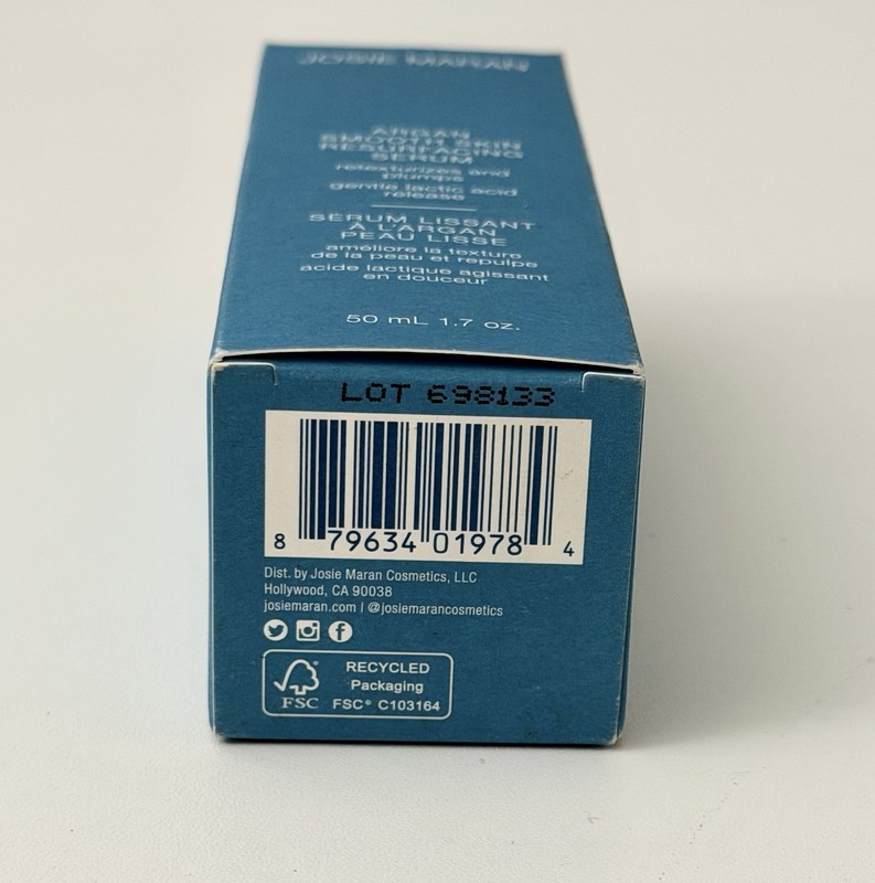 Josie Maran Argan Smooth Skin Resurfacing Serum Anti Aging 1.7 oz NEW in Box gallery