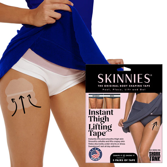 Skinnies Instant Thigh Lifts Shark Tank Clear Strips – 5 Pairs, Style# 07101-000