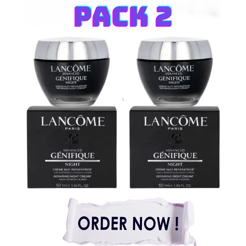 Lancome Advanced Genifique Night Cream 50ml 1.69oz Pack of 2 NEW & Sealed