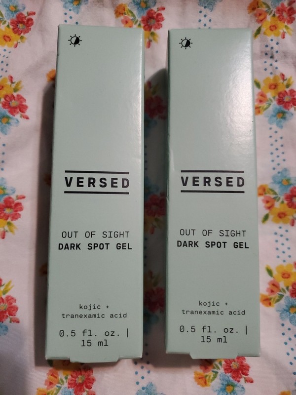 2 Versed Out of Sight Hyperpigment DARK SPOT GEL 0.5oz Kojic Tranexamic Acid NIB