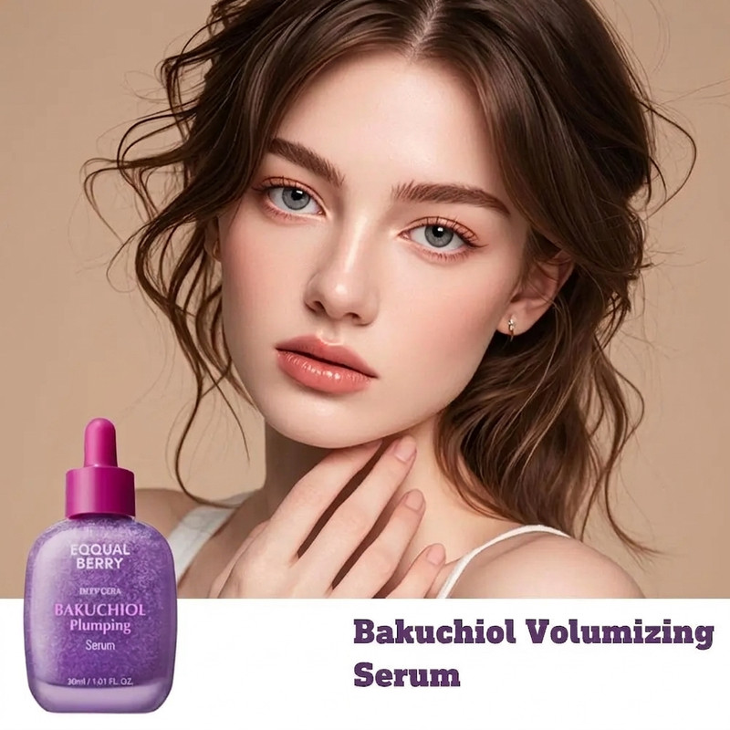 EQQUALBERRY Bakuchiol Plumping Serum 30ml Natural Retinol Alternative Vitamin C gallery