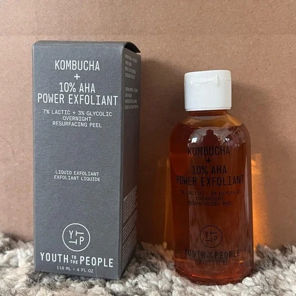 Youth To The People Kombucha + 10% AHA Power Exfoliant – 4 Fl. Oz. – New In Box
