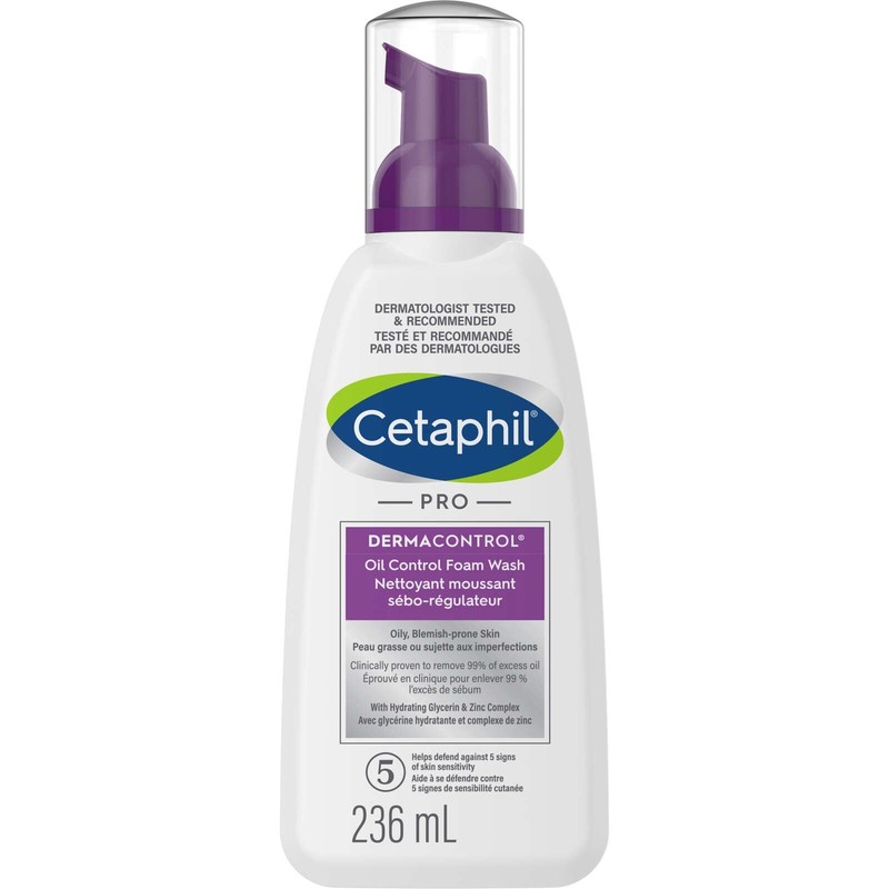 Cetaphil Dermacontrol Oil Contrl Foam Wash Absorb Excess Oil Deep Pore 236ml NEW